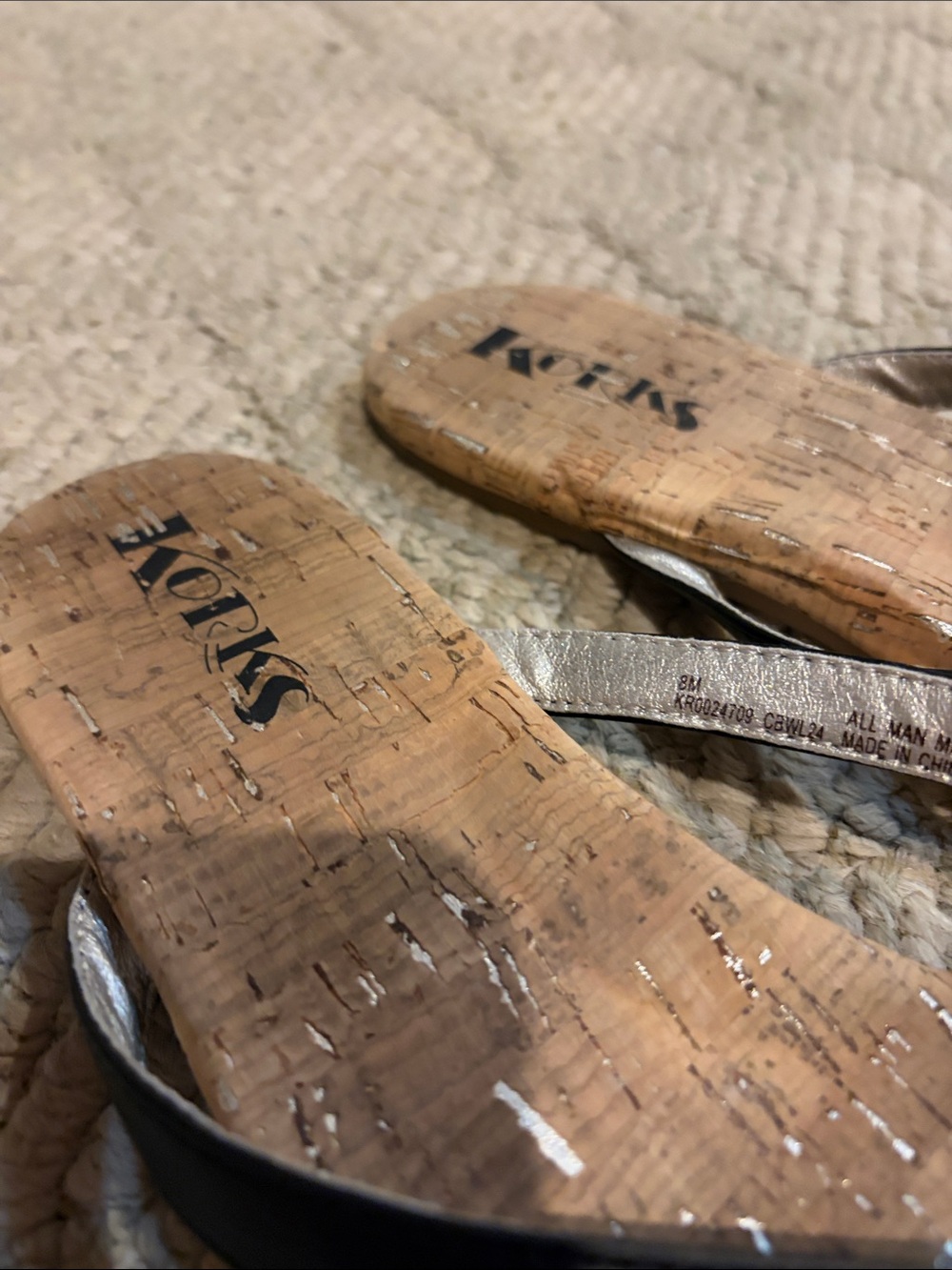 Kork-Ease Black Strap Cork Footbed Flip Flop - Picture 4 of 11